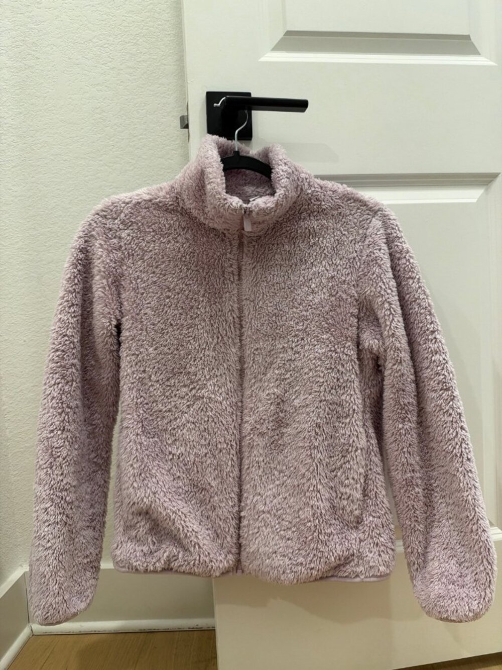 Uniqlo Fluffy Fleece Zip Jacket, Women's S, Light Pink
